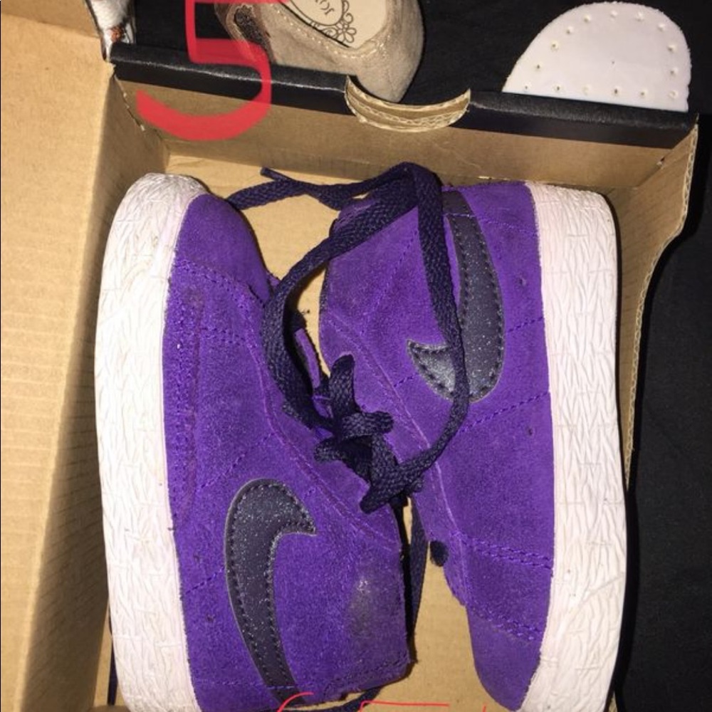 Purple Nike’s high top